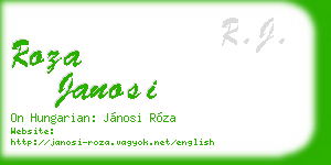 roza janosi business card