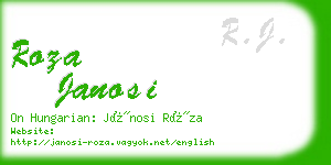 roza janosi business card